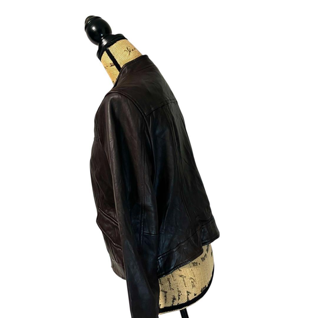 【大きいサイズ】【羊革】【46】23区 レザージャケット レディース