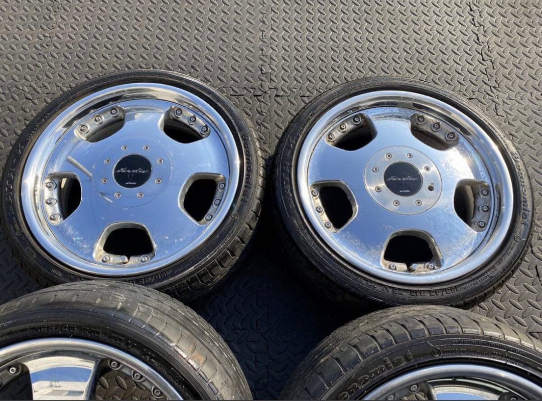 深リムメッキ WORK ユーロライン 15インチPCD100