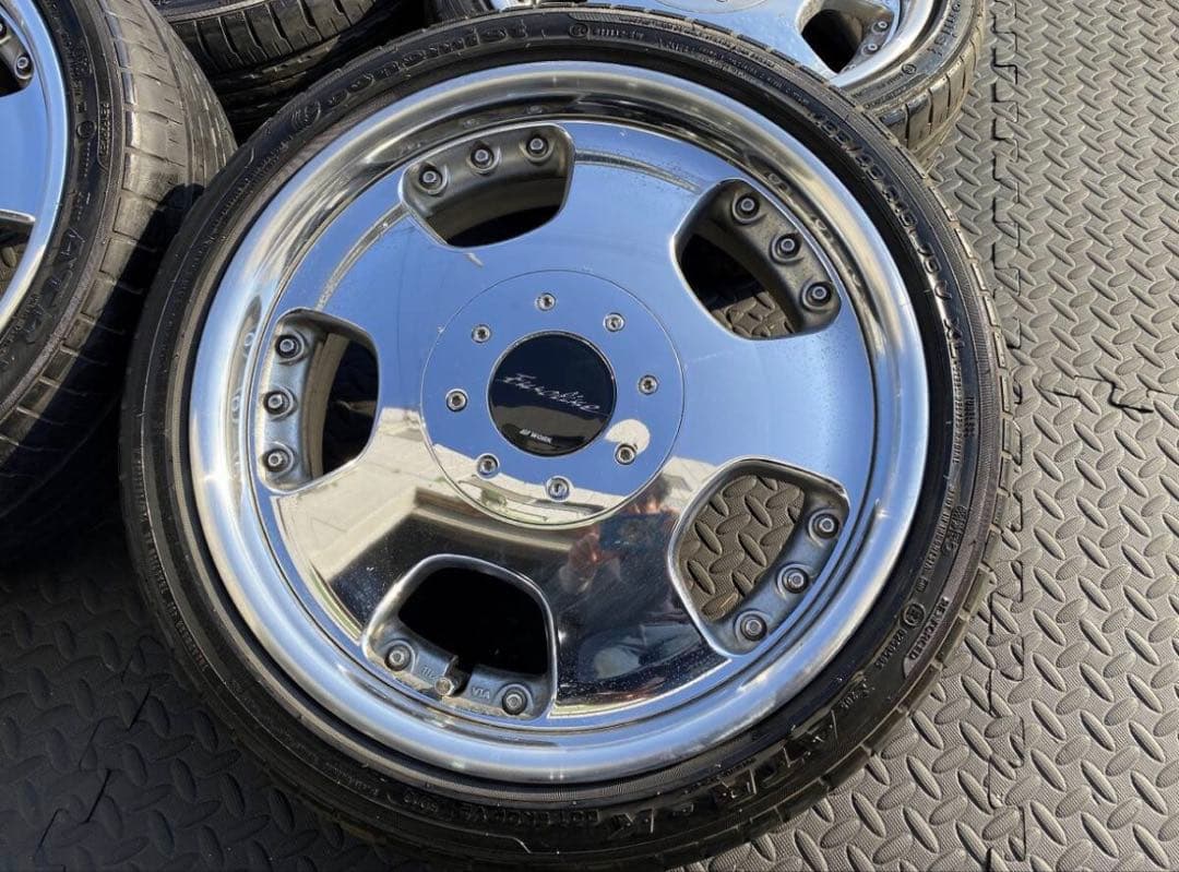 深リムメッキ WORK ユーロライン 15インチPCD100