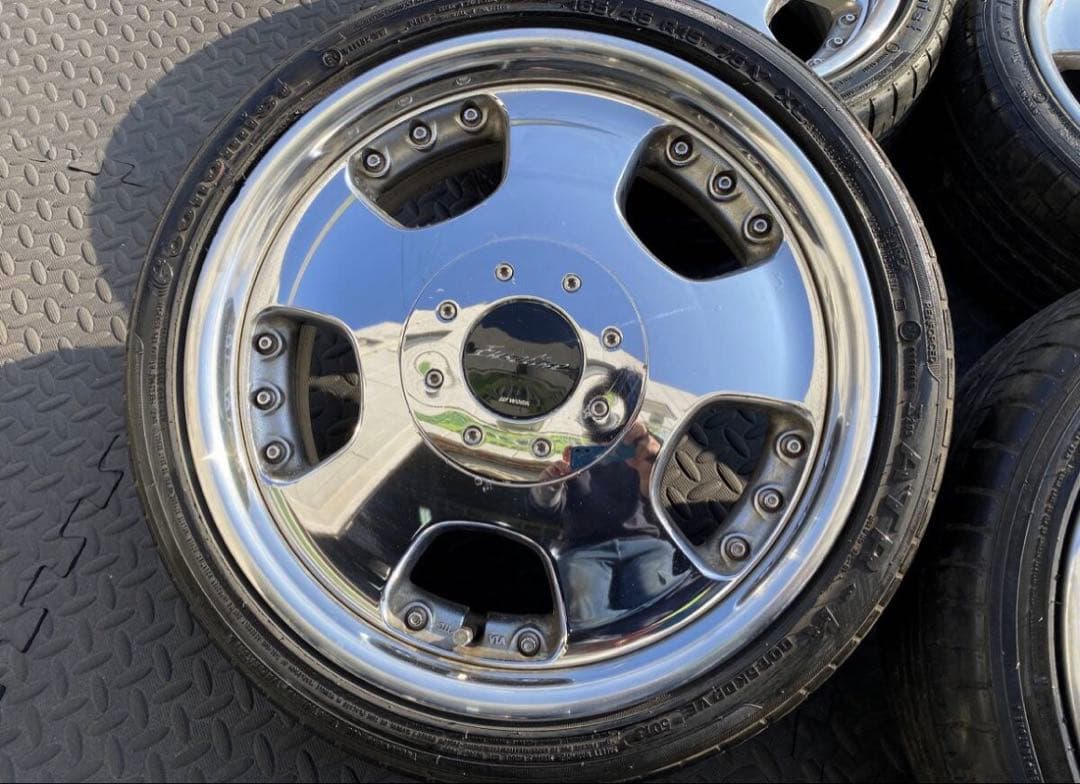 深リムメッキ WORK ユーロライン 15インチPCD100