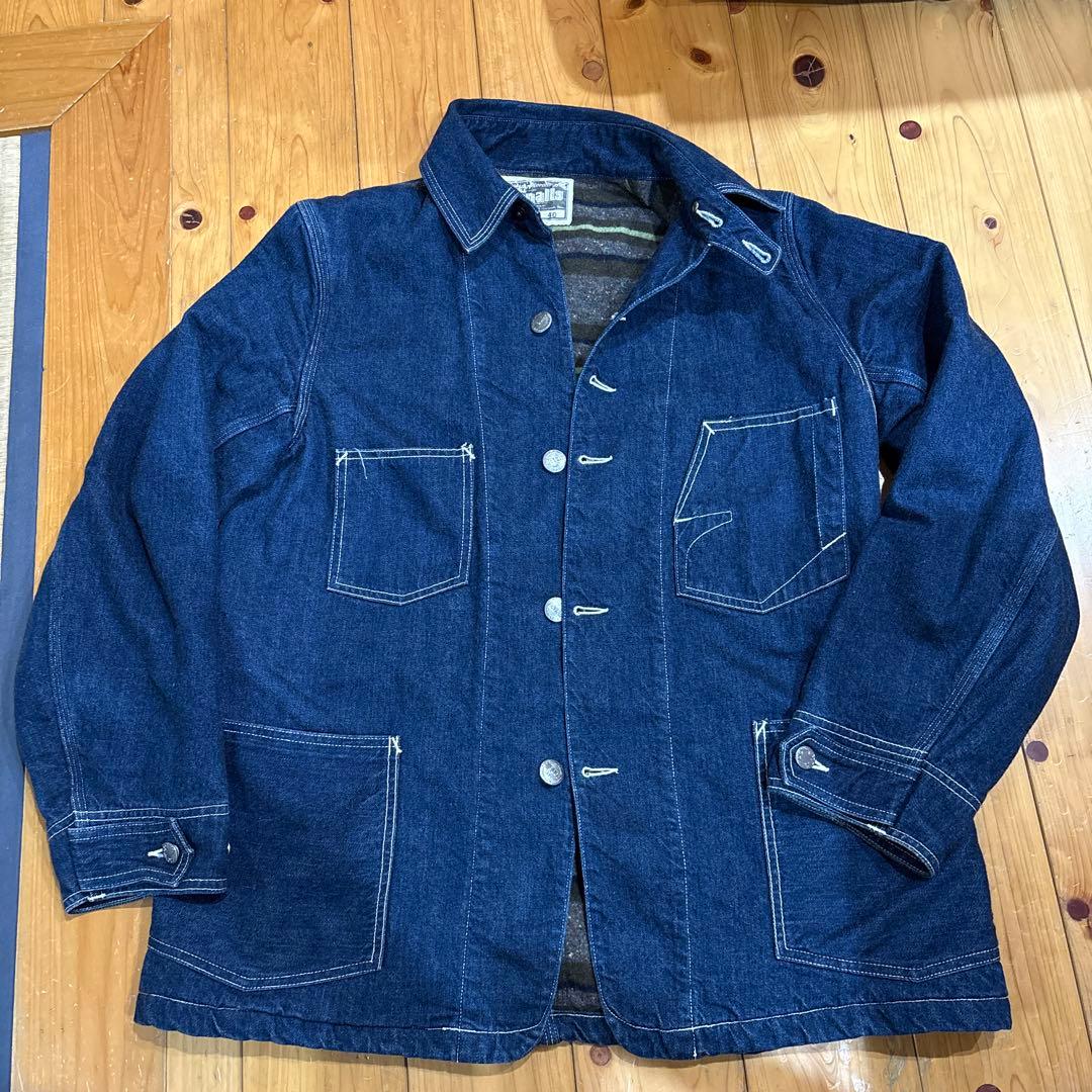 激レアブランケット付き　フリーホイーラーズデニムカバーオール 40