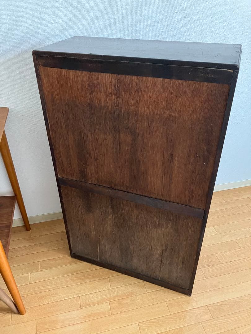 【Hamtaurosさま専用です】　アンティーク　木製ガラス扉キャビネット