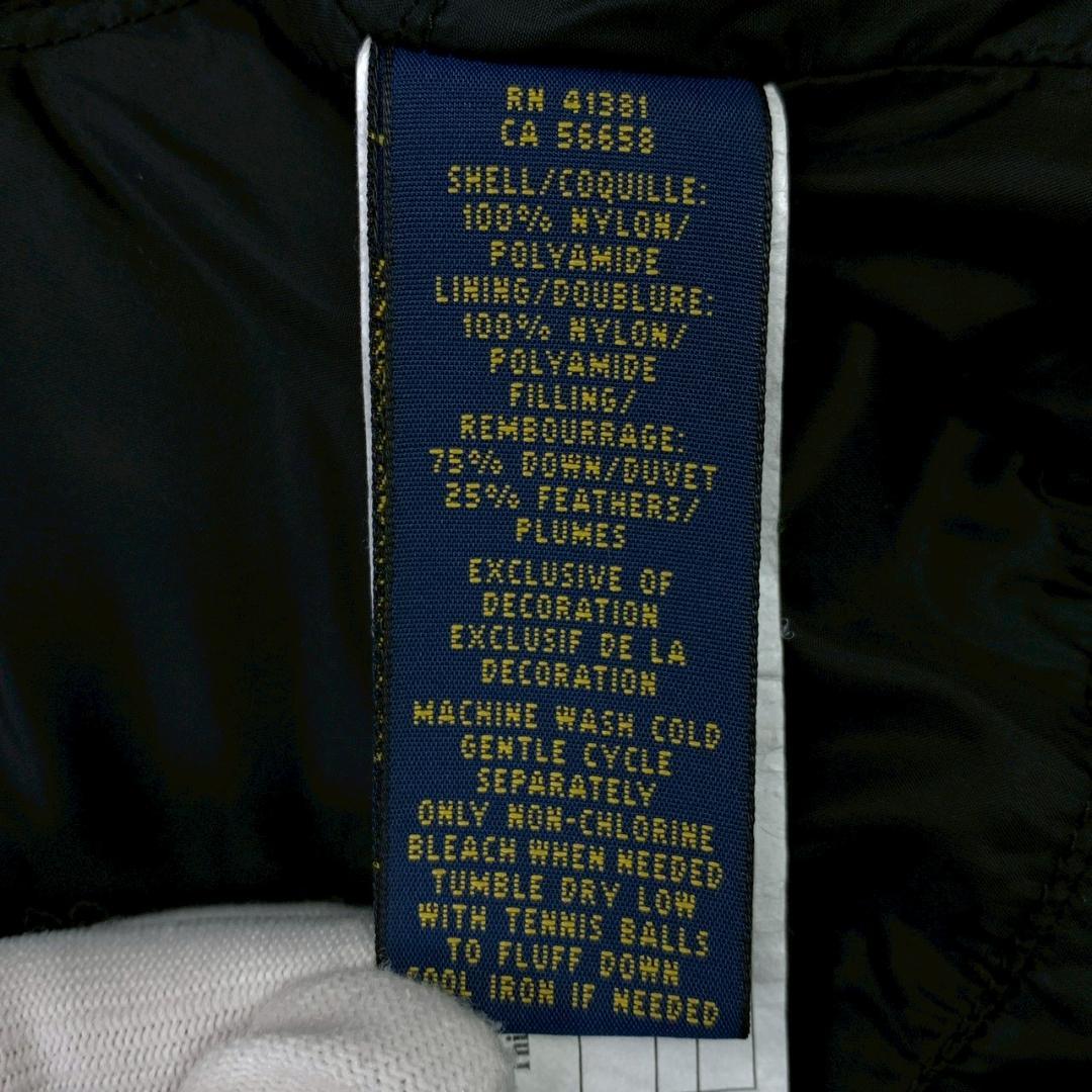 ポロラルフローレン ダウンベスト ビッグポニー 星条旗 ブラック XL　D919