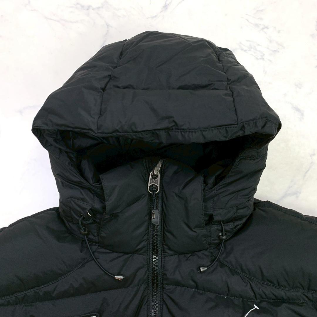 ポロラルフローレン ダウンベスト ビッグポニー 星条旗 ブラック XL　D919