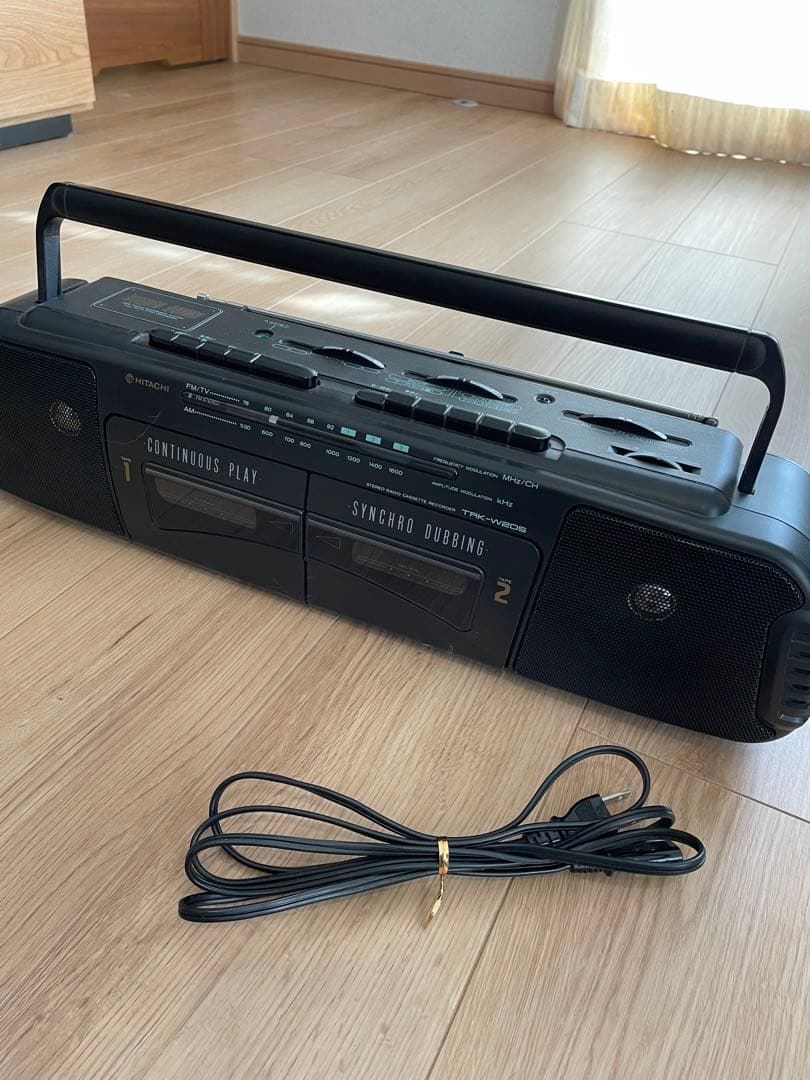 日立製ラジカセ(Wカセット)  HITACHI TRK-W205(BC)