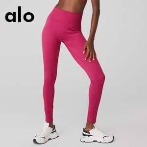 【未使用タグ付き】alo yoga シームレス レギンス XS ピンク