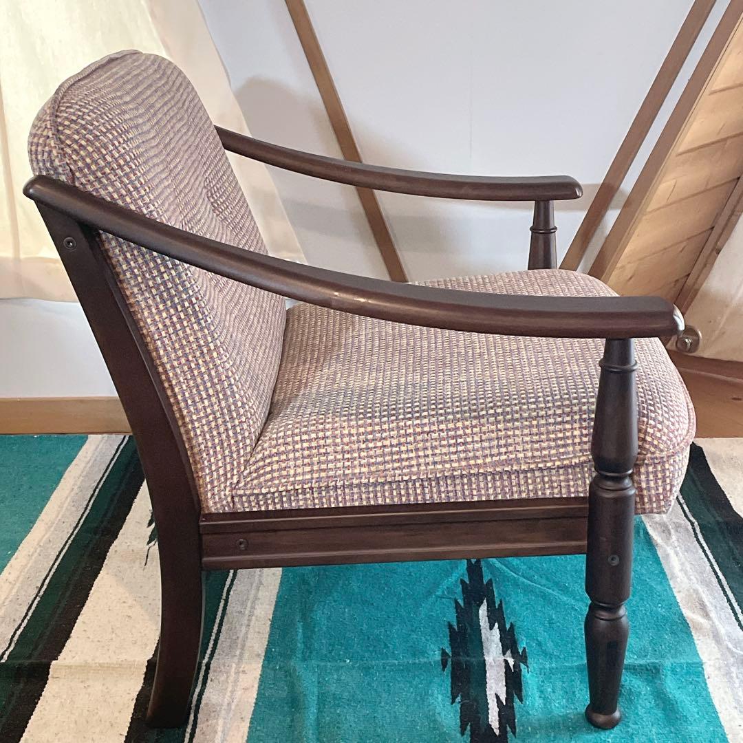 希少　カリモク　チターノ　一人掛け　アーム　ソファ　レトロ　ヴィンテージ