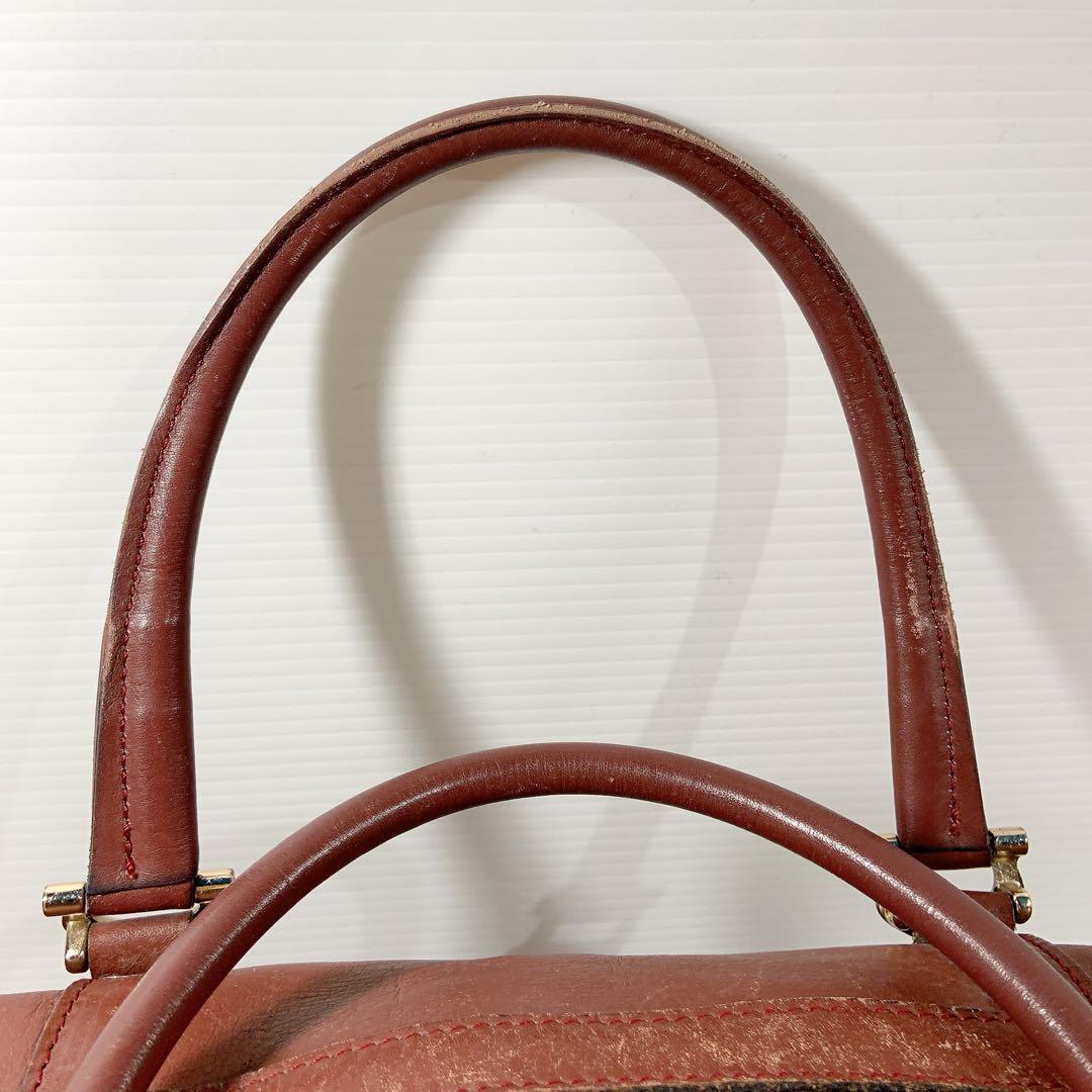 Cartier カルティエ　ミニボストンバッグ　マストライン　レザー　南京錠