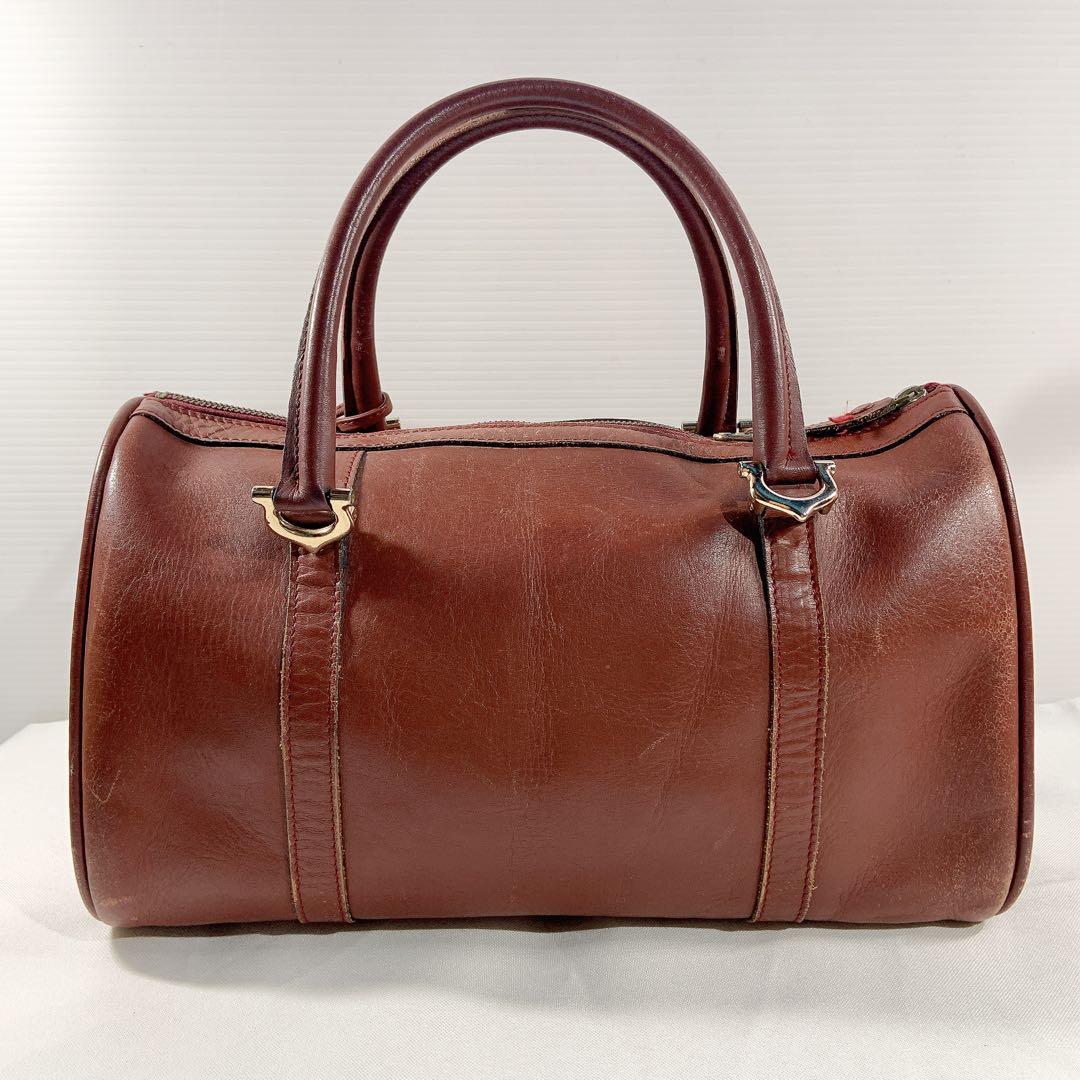 Cartier カルティエ　ミニボストンバッグ　マストライン　レザー　南京錠