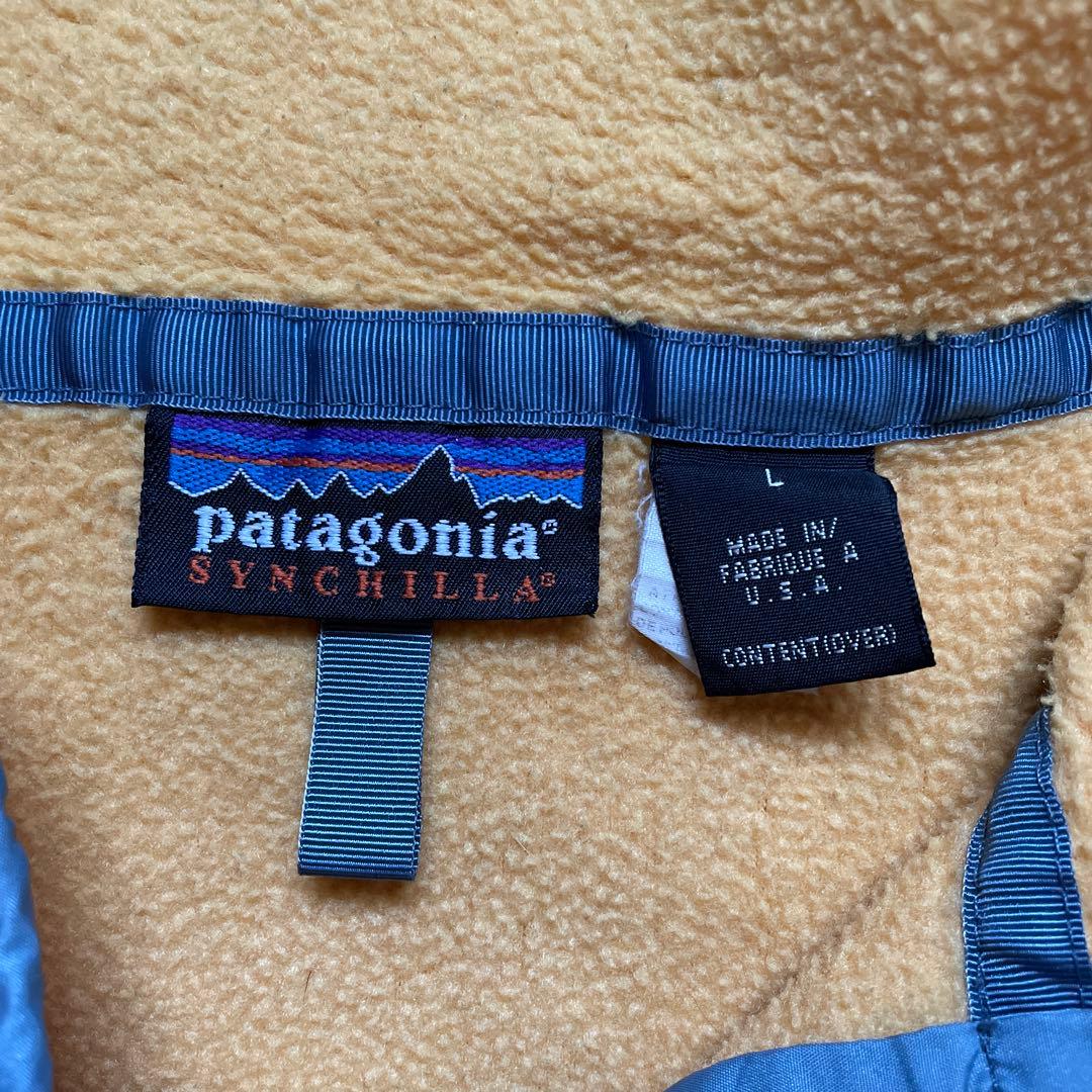 希少 90s USA製 patagonia スナップt バターナッツ L 黄色
