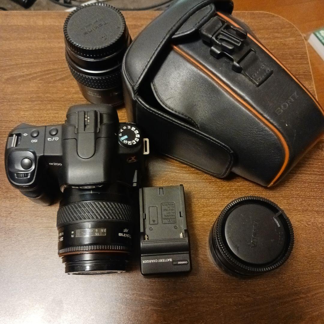 Sony α200 デジタル一眼カメラ レンズ4本付き