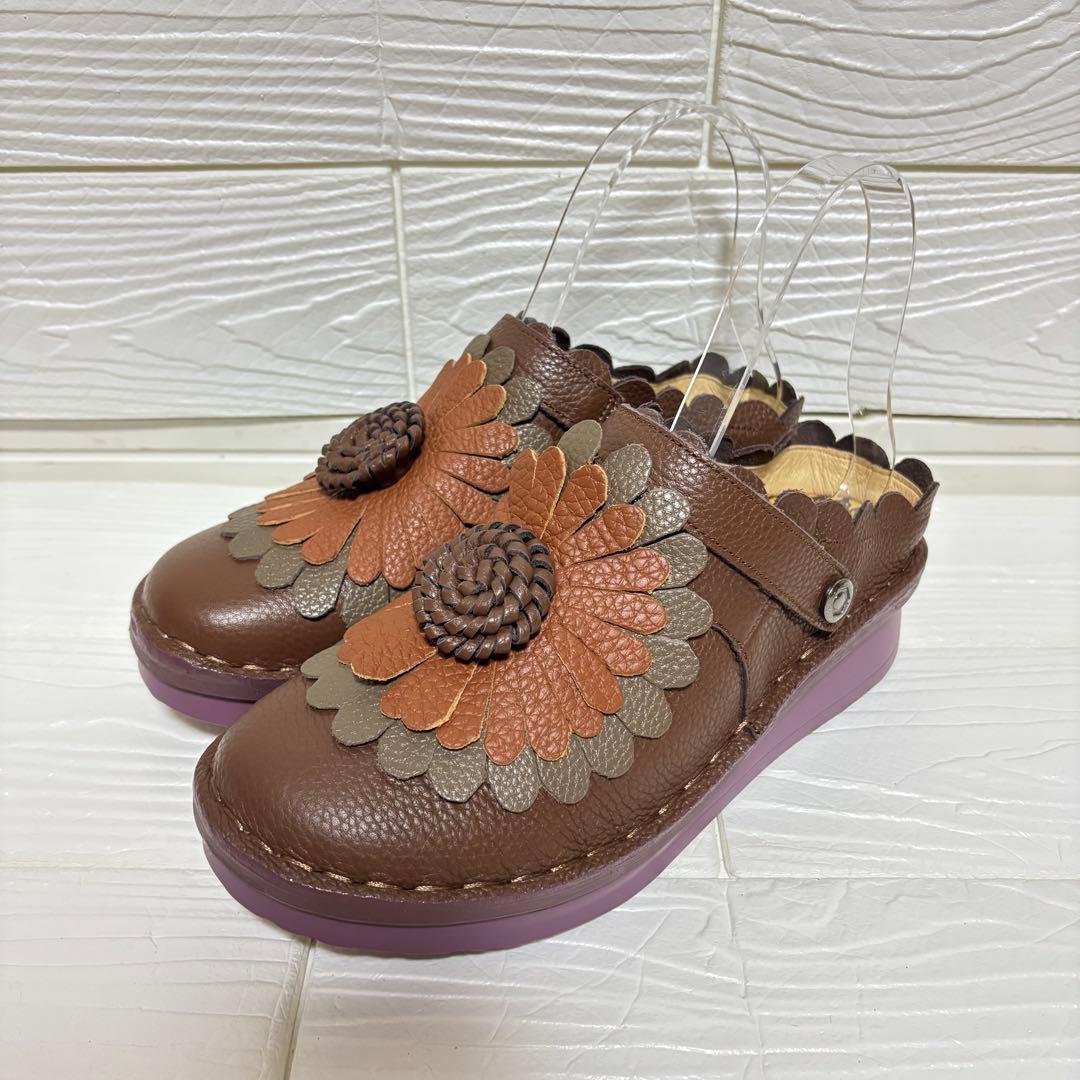 【訳あり新品】エスタシオン サンダル 花モチーフ メリージェーン M 23.5