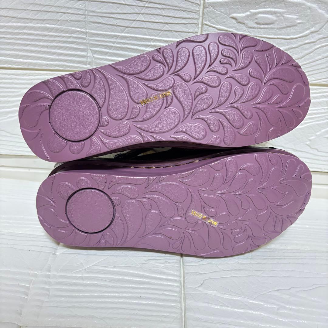 【訳あり新品】エスタシオン サンダル 花モチーフ メリージェーン M 23.5