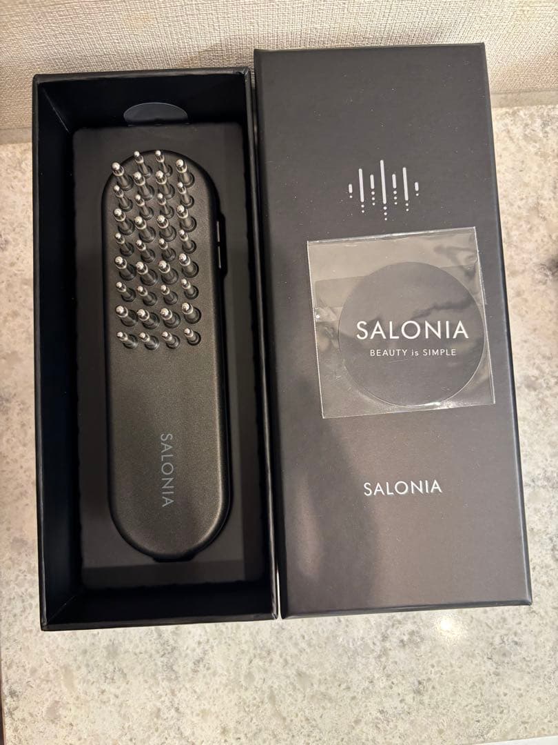 【はし】SALONIAサロニア美顔器ブラックEMS LIFT BRUSH