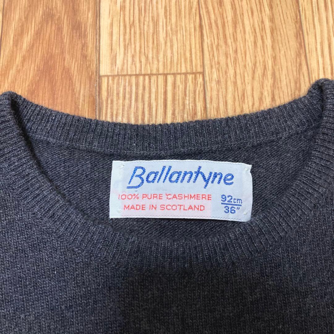 80s Ballantyne バランタイン カシミア クルーネックニット