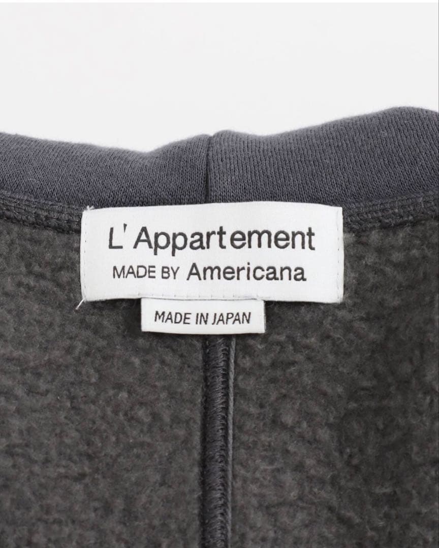 【新品未使用タグ付き】AMERICANA ワイドフルジップフーディー/ブラックC