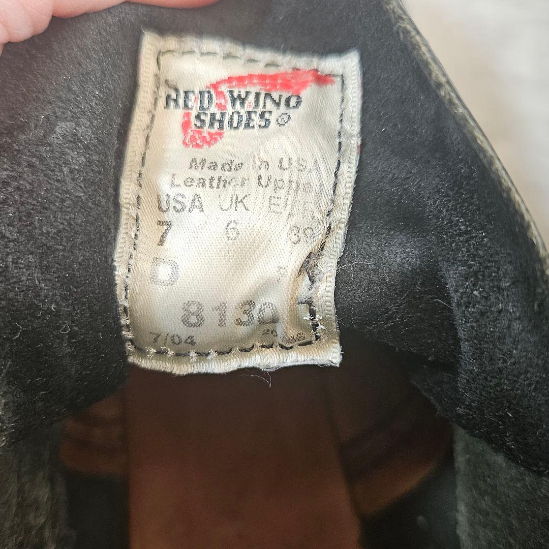 REDWING アイリッシュセッター ブラック モックトゥ 8130 UK6