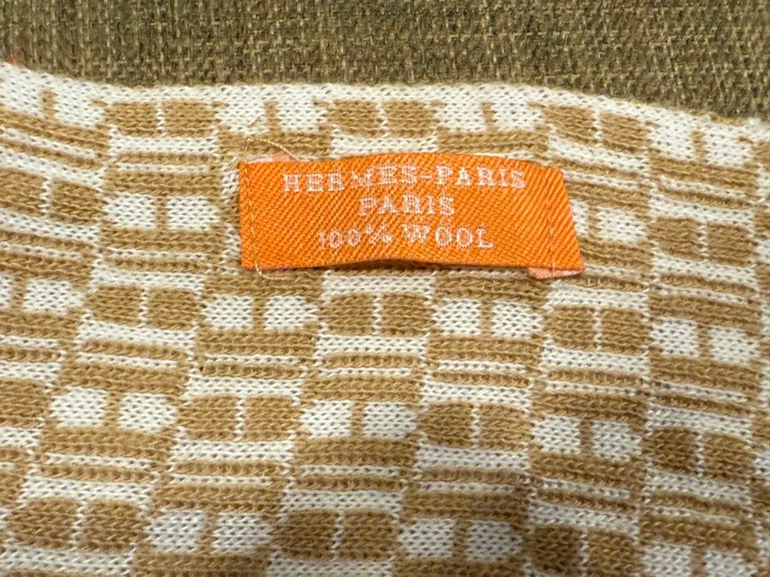 エルメス【帽子、ニットキャップ】100%ウール、クリーニング済み