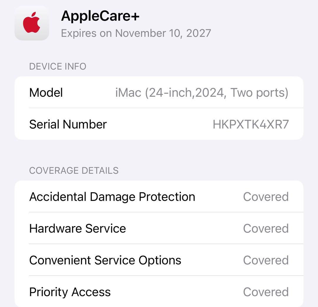 【超美品】IMac（ブルー）M4 16GB/256GB 24インチ AC+