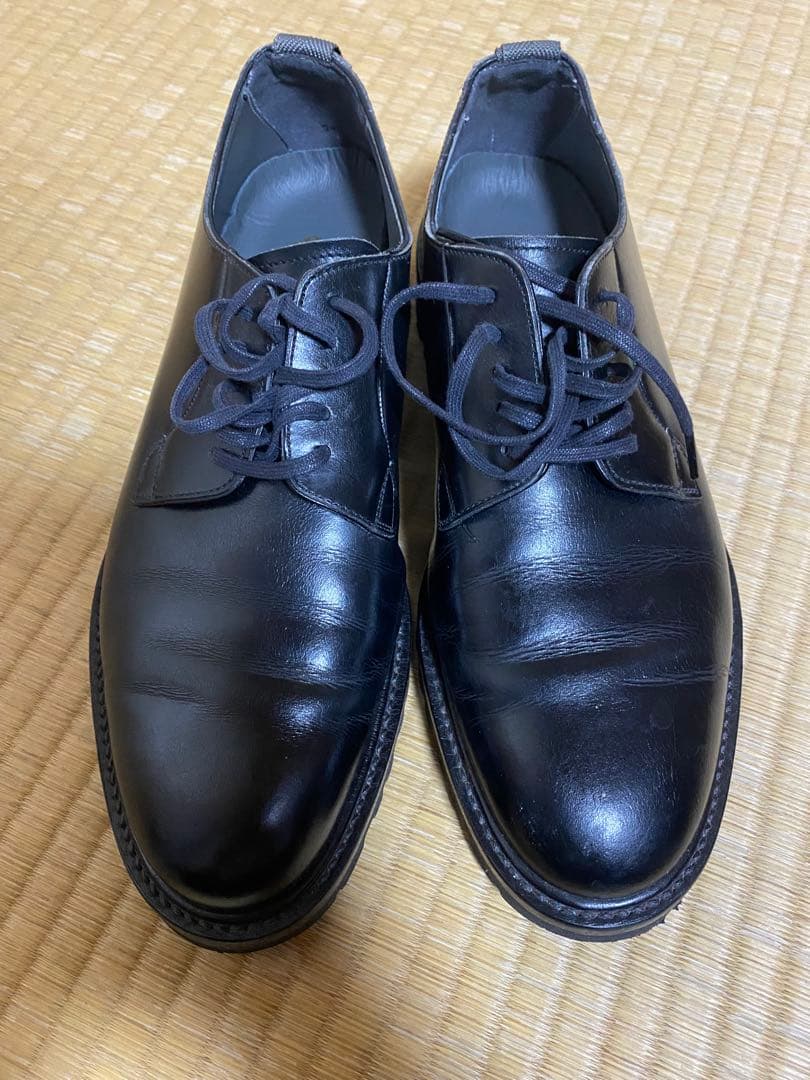 ダブルエイチ　WH プレーントゥ　黒