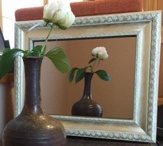 鏡の中に15インチディスプレイが入っています。PCと繋げてTVカメラや動画Ok,