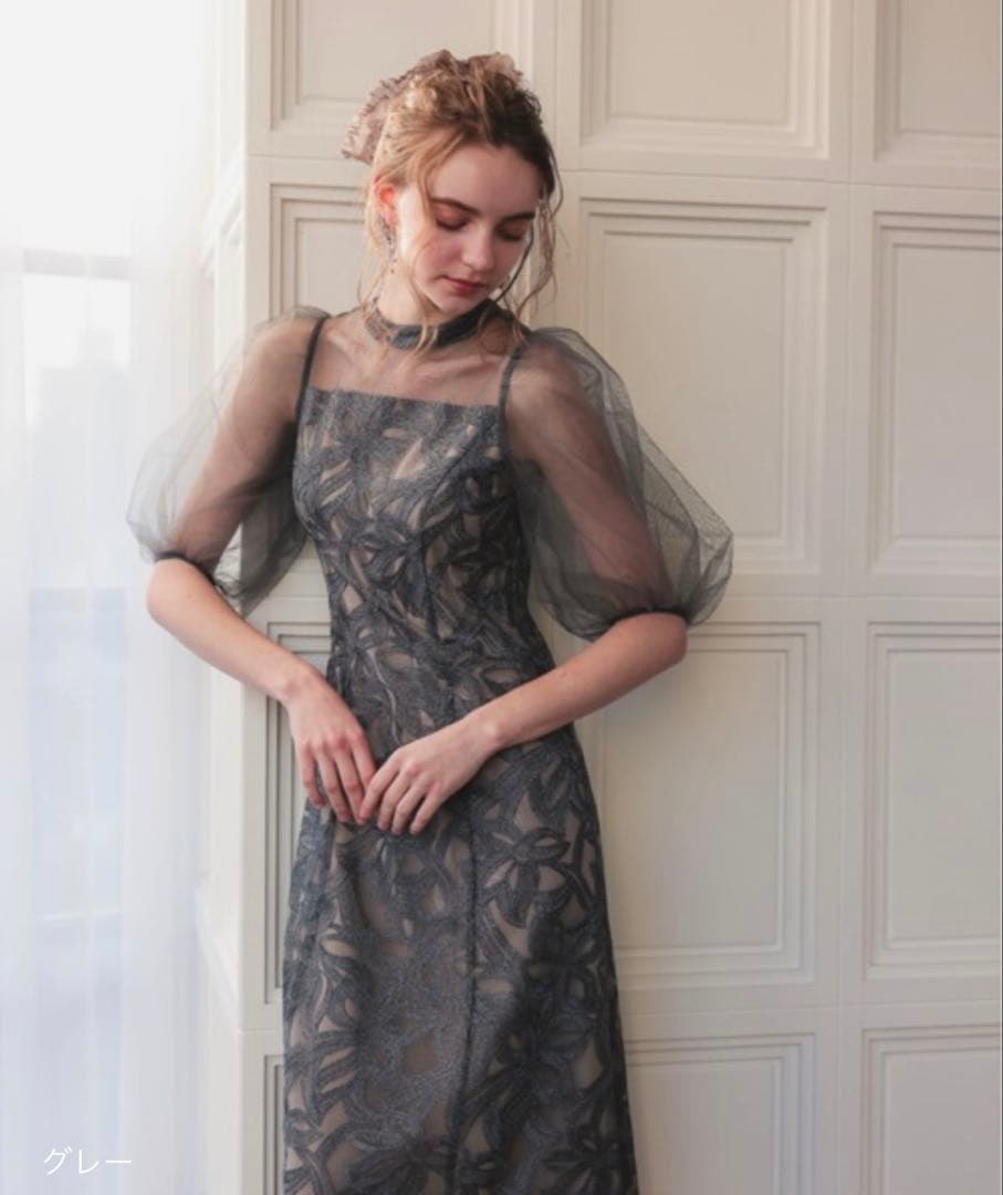 2★新品タグ付き★ドリードール　バルーンスリーブオリジナル柄ドレス