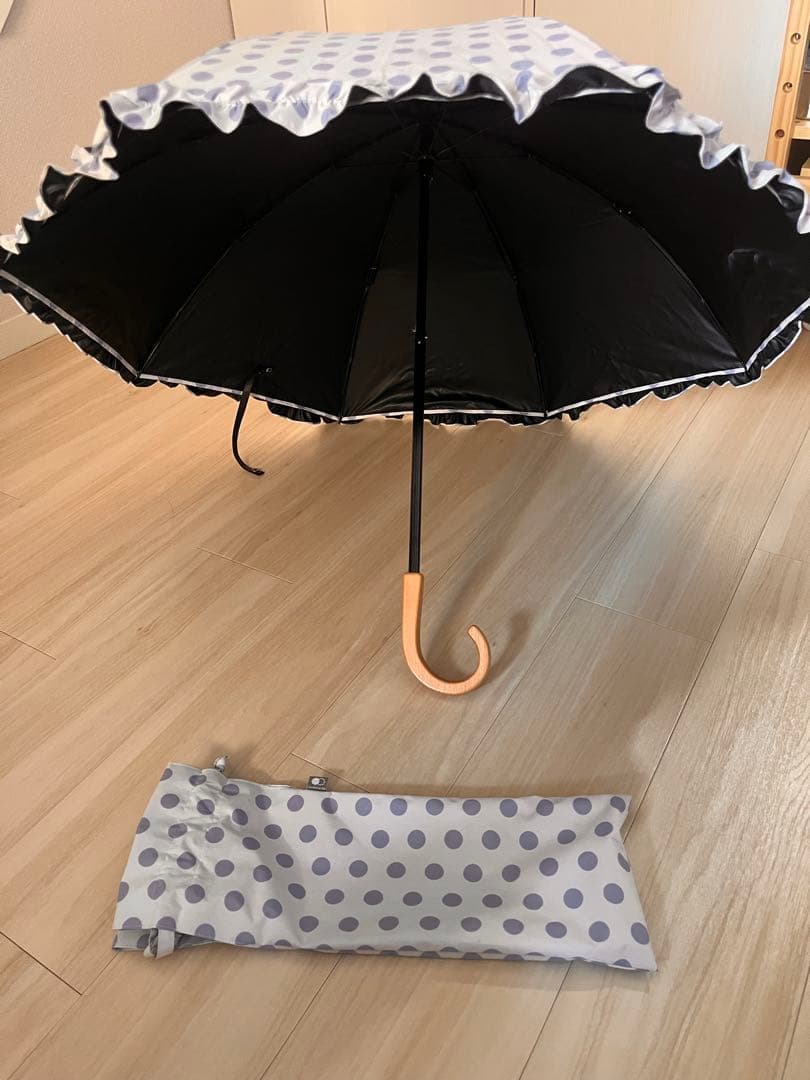 サンバリア100 水玉模様 折りたたみ日傘