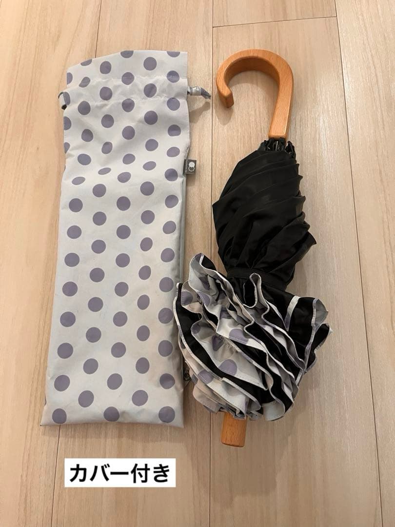 サンバリア100 水玉模様 折りたたみ日傘