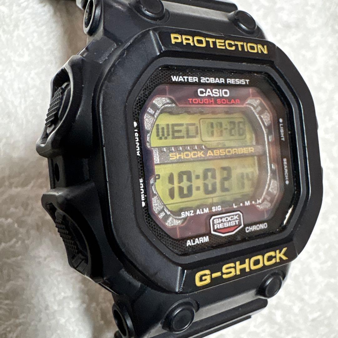 稼働 美品 G-SHOCK GX-56 タフソーラー ブラック ゴールド液晶