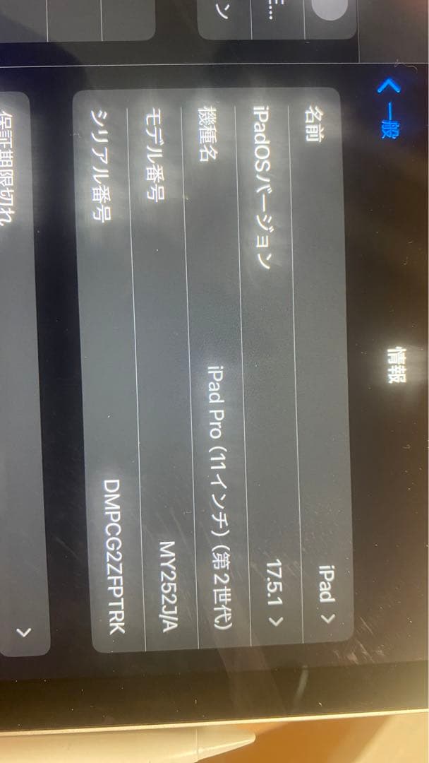 iPad Pro 11インチ 第2世代 バッテリー92% 良い