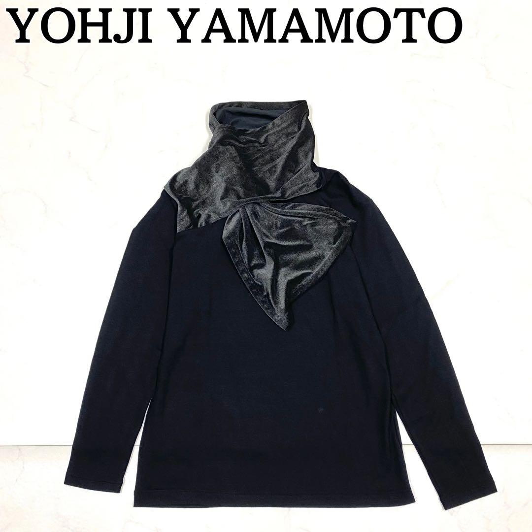 美品★Y's ワイズ ヨウジヤマモト 長袖カットソー タートルネック 黒