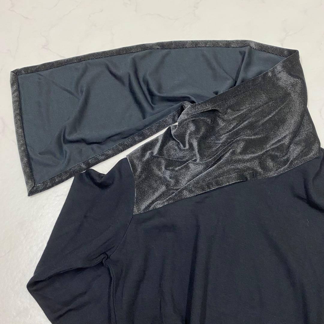 美品★Y's ワイズ ヨウジヤマモト 長袖カットソー タートルネック 黒