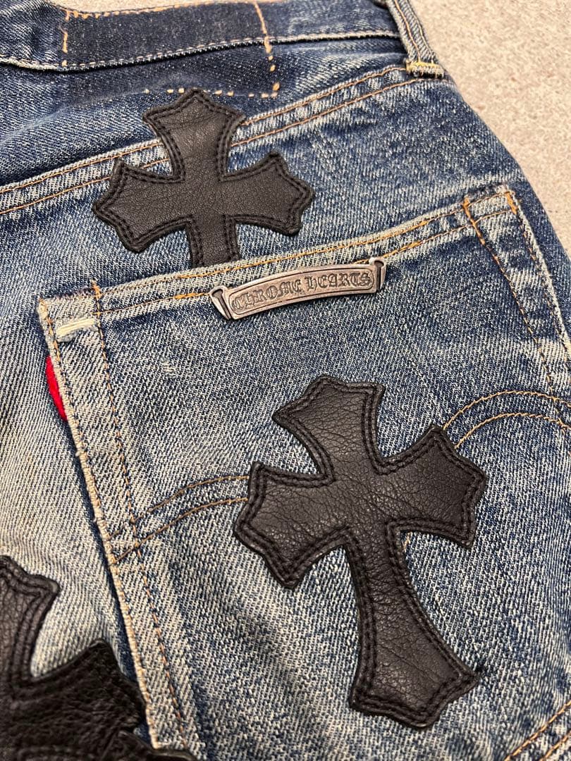 クロムハーツChromeHeartsクロスパッチデニムショートパンツ