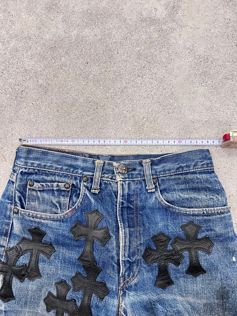 クロムハーツChromeHeartsクロスパッチデニムショートパンツ