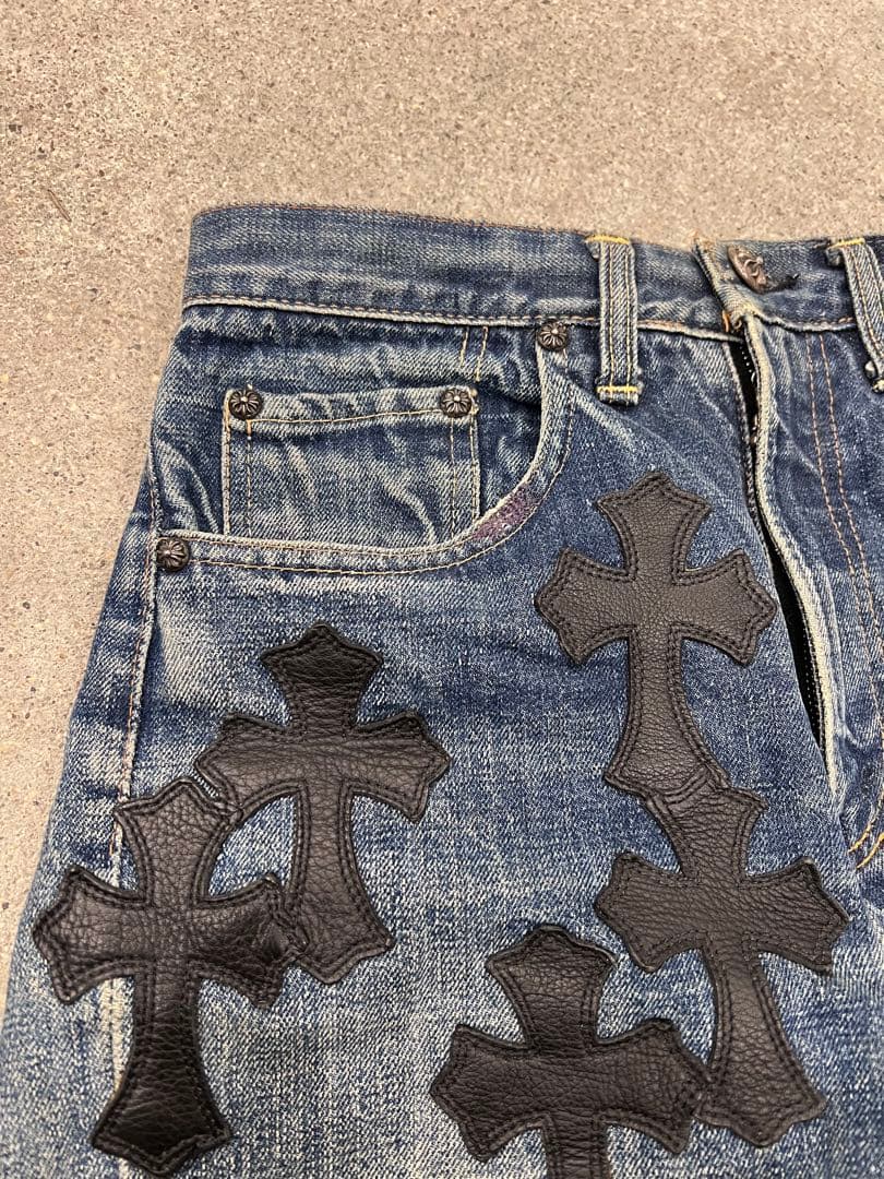 クロムハーツChromeHeartsクロスパッチデニムショートパンツ