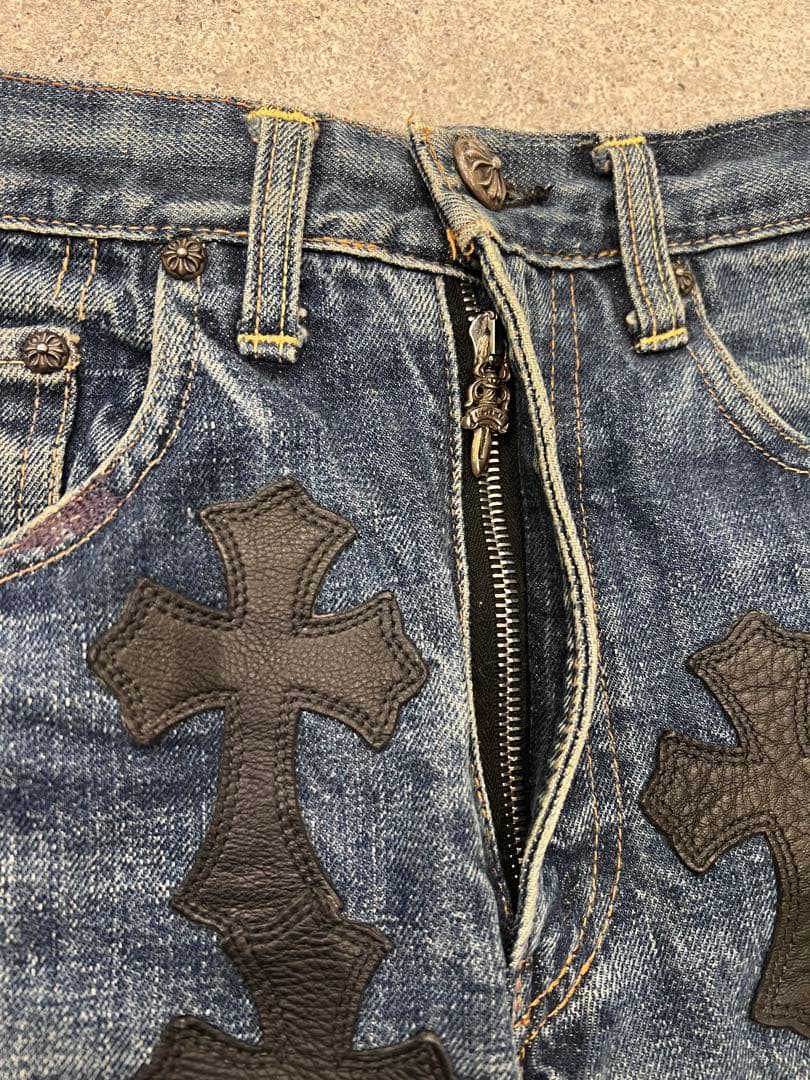 クロムハーツChromeHeartsクロスパッチデニムショートパンツ