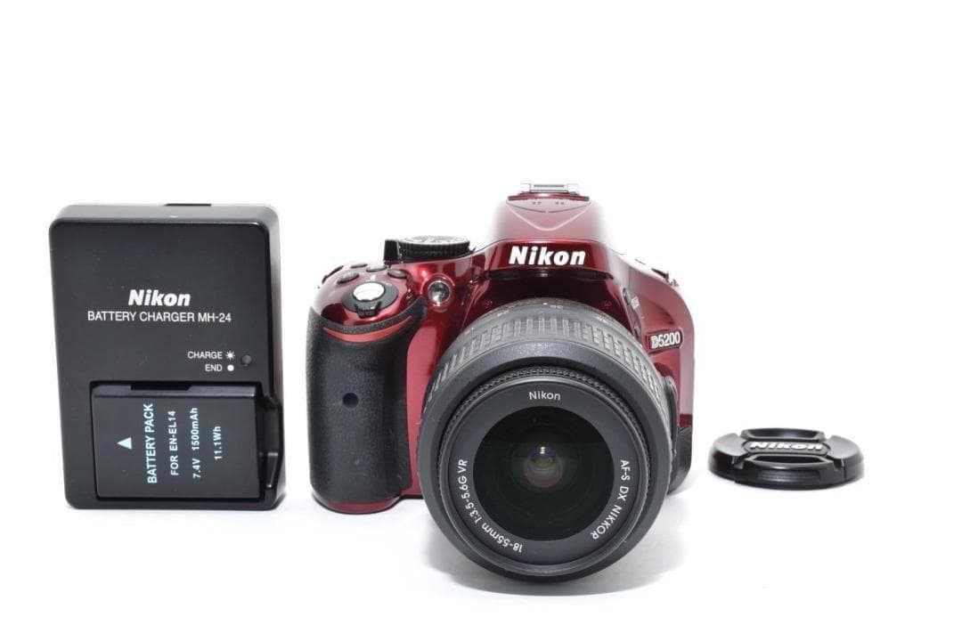 Nikon ニコン D5200 レンズキット レッド デジタル一眼レフカメラ