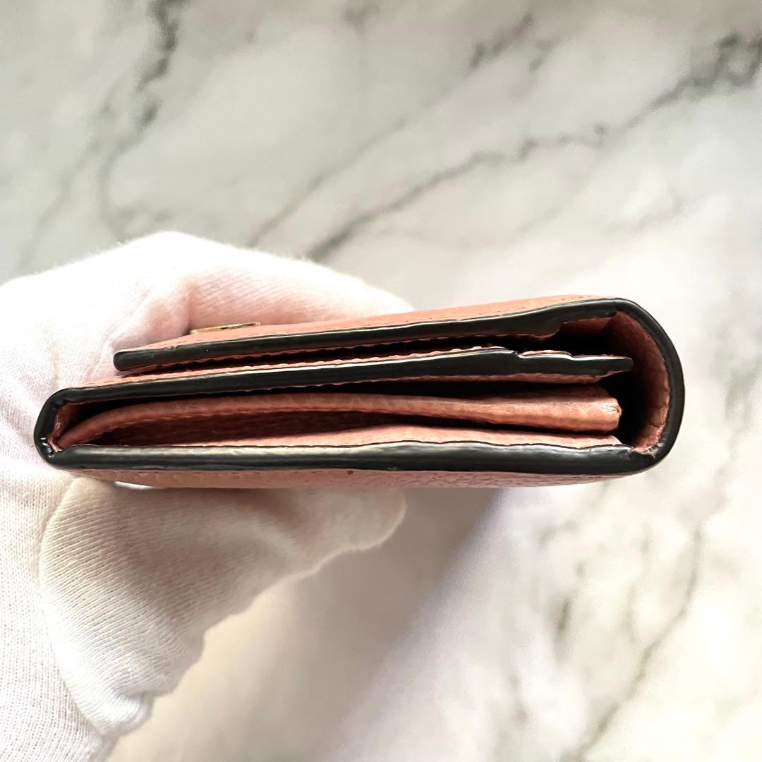 GUCCI グッチ 長財布 GG 金具 オールレザー ピンク　0121-④