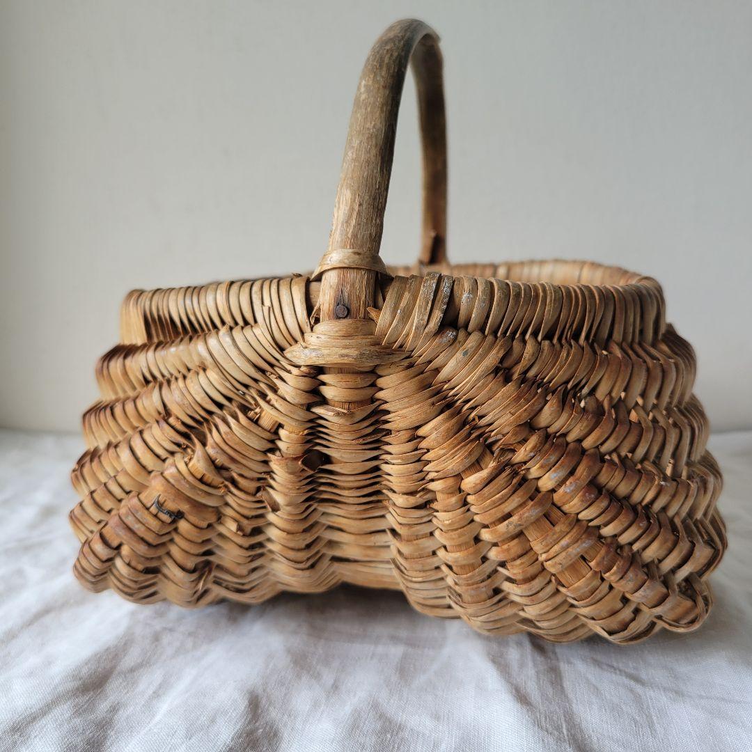 フランス　アンティーク　パニエ　小さめ　ピーナッツ