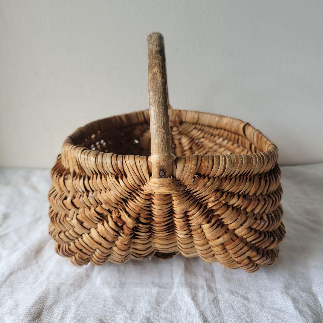 フランス　アンティーク　パニエ　小さめ　ピーナッツ