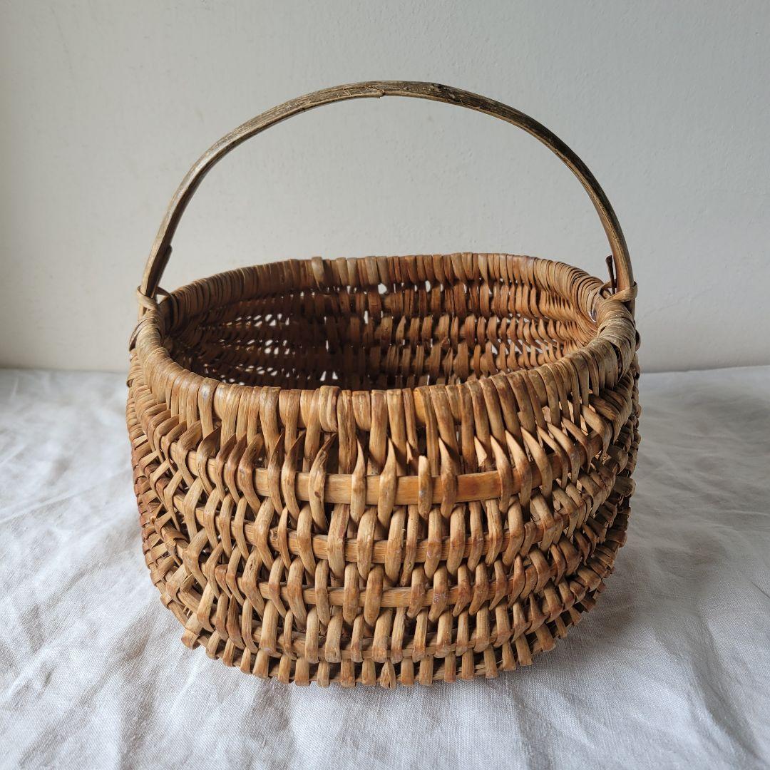 フランス　アンティーク　パニエ　小さめ　ピーナッツ