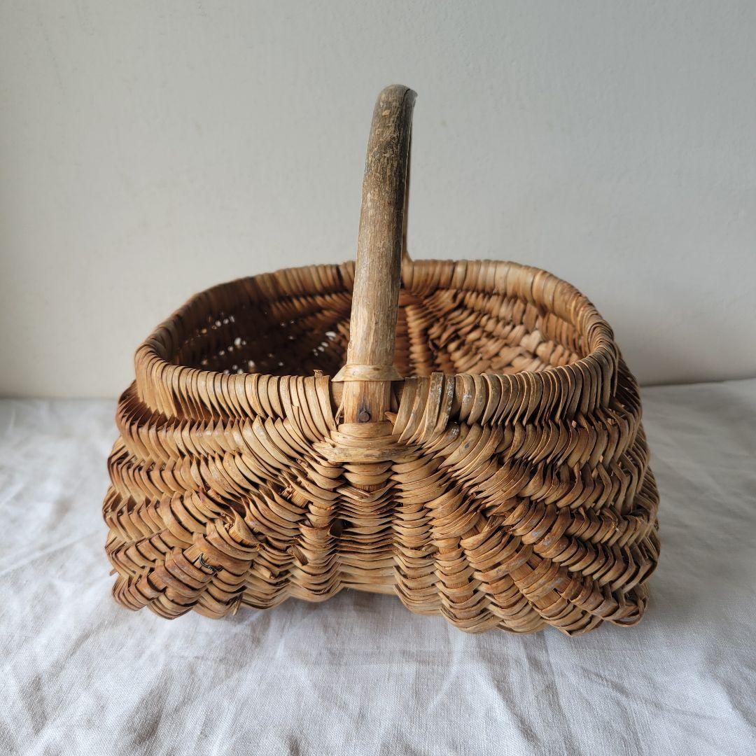 フランス　アンティーク　パニエ　小さめ　ピーナッツ