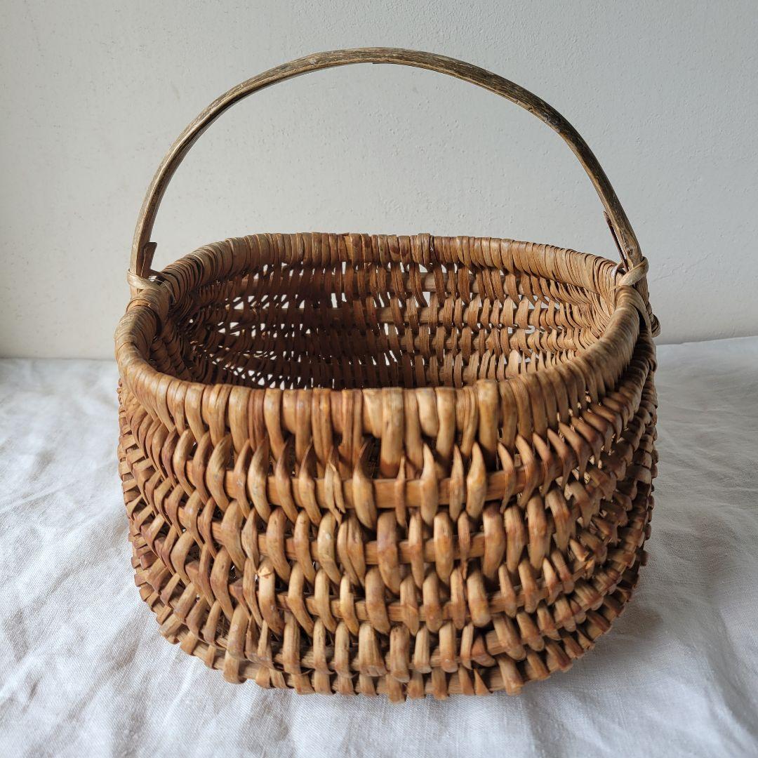 フランス　アンティーク　パニエ　小さめ　ピーナッツ