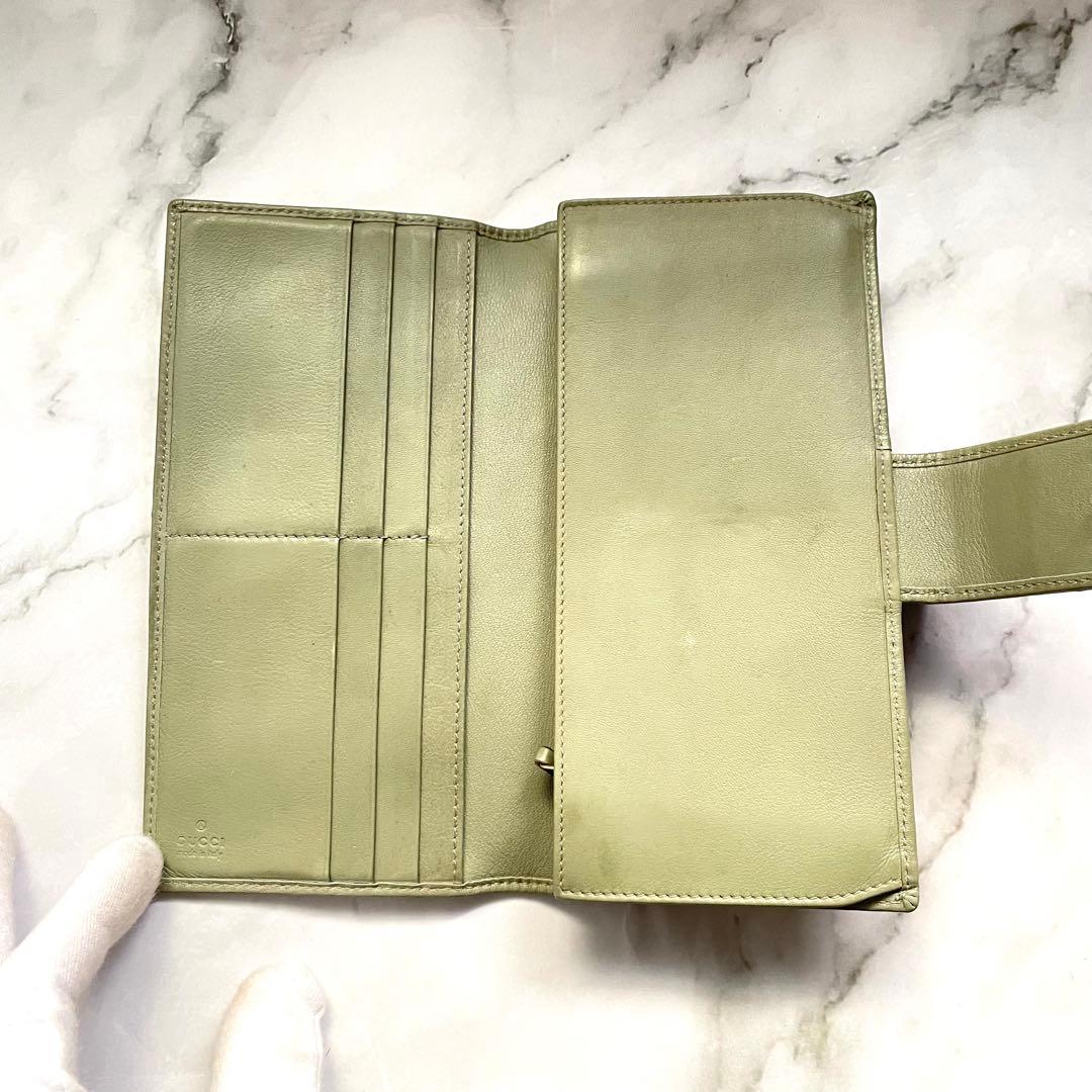 GUCCI グッチ　GG キャンバス 長財布　アビー　希少色　0120-①