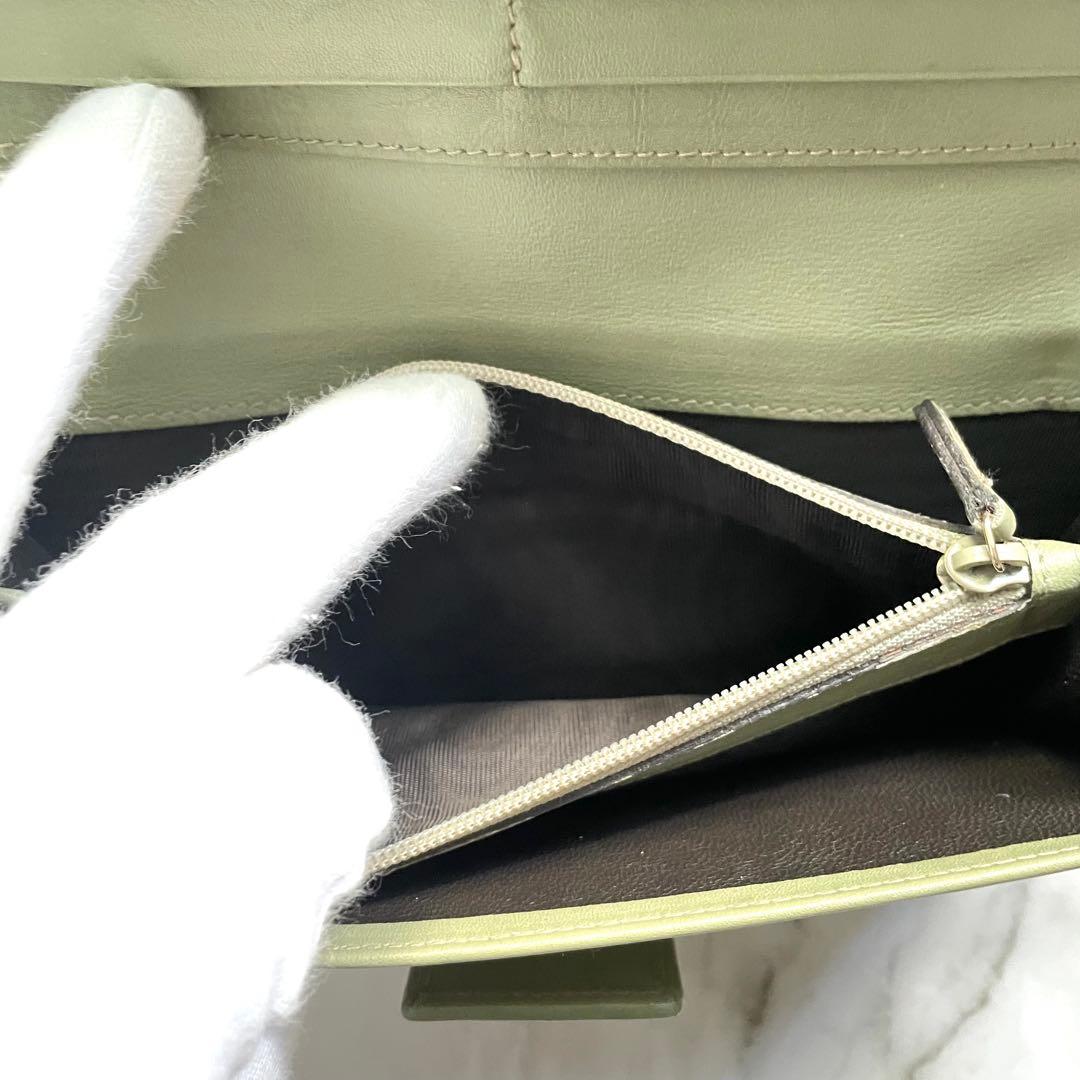 GUCCI グッチ　GG キャンバス 長財布　アビー　希少色　0120-①