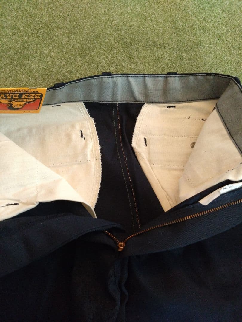 70s デッド BEN DAVIS フリスコパンツ 黄タグ ネイビー 30