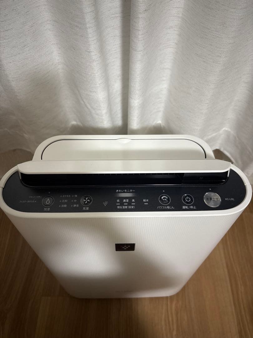 【美品】シャープ 加湿空気清浄機 プラズマクラスター2021年製KC-L50-W