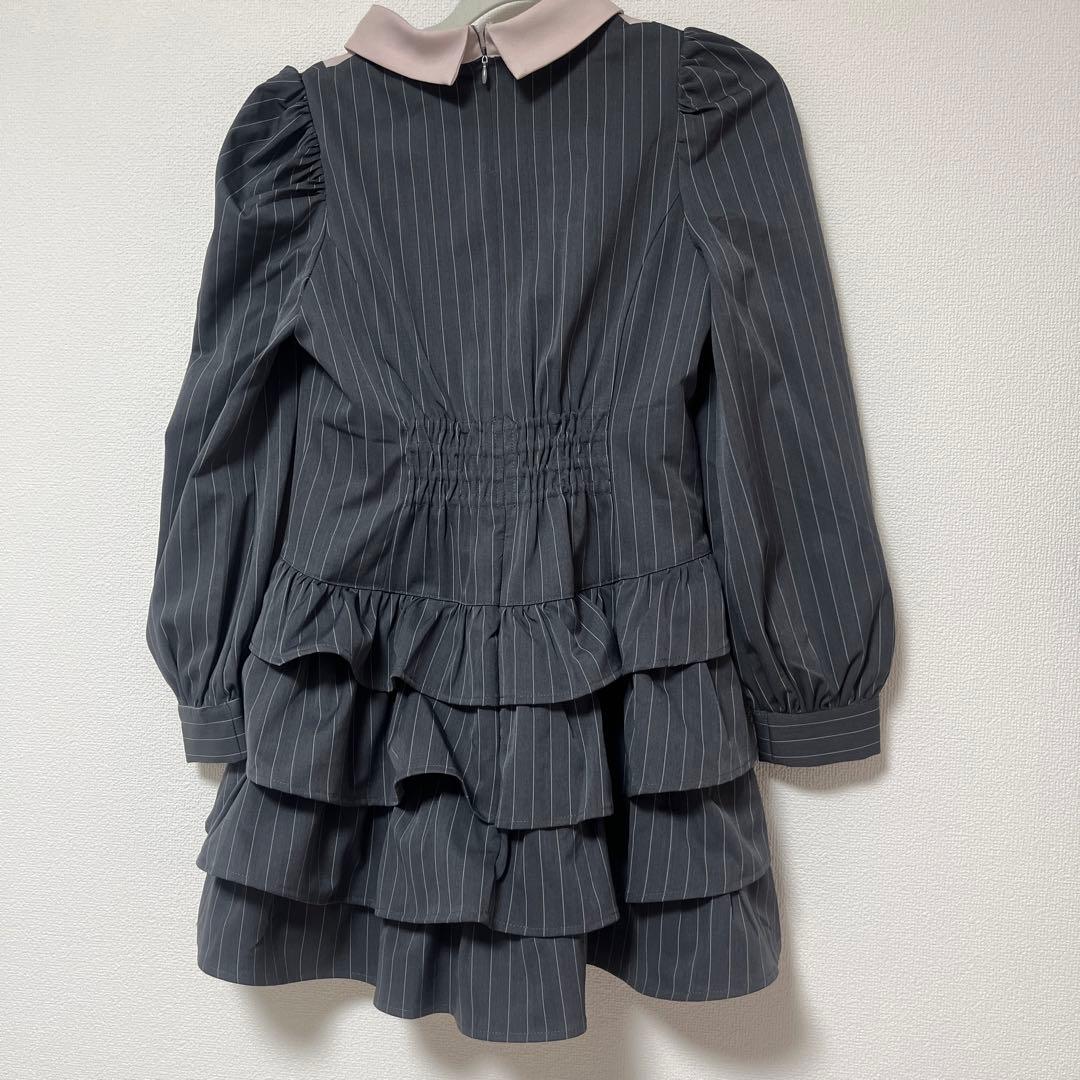 pium ピウム　ヨーク切り替えティアードミニワンピース