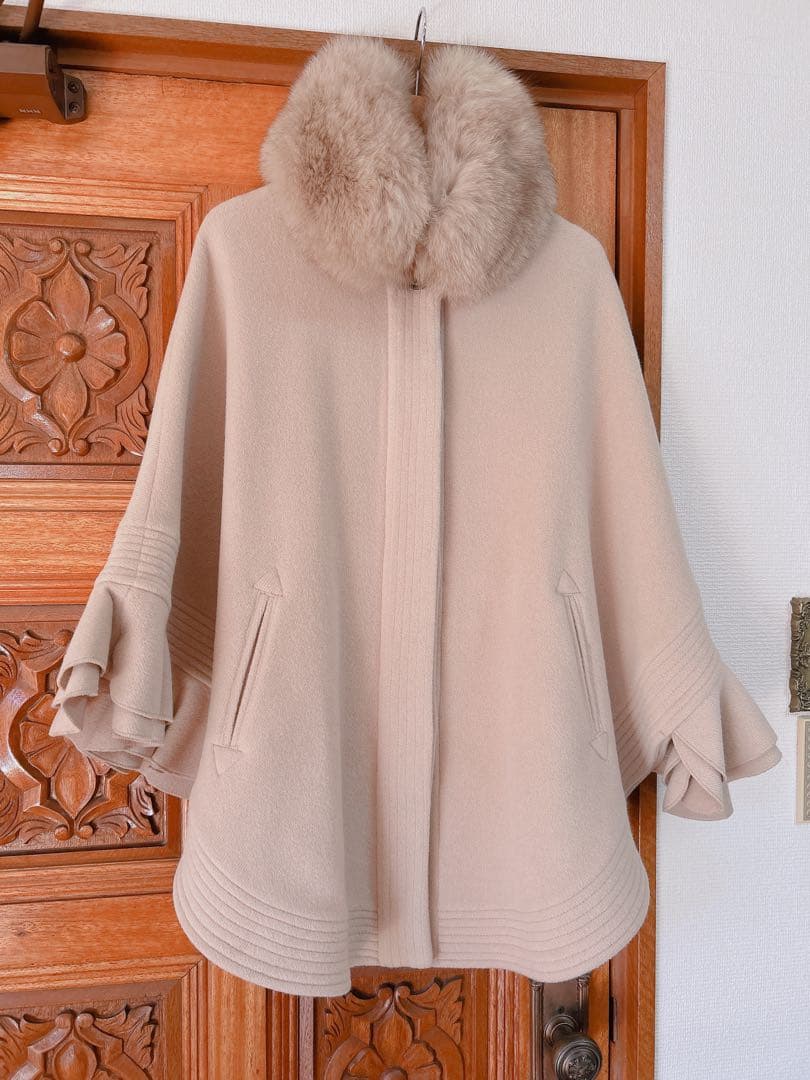 ダブルスタンダードクロージング　Sov ポンチョコート　フォックスファー