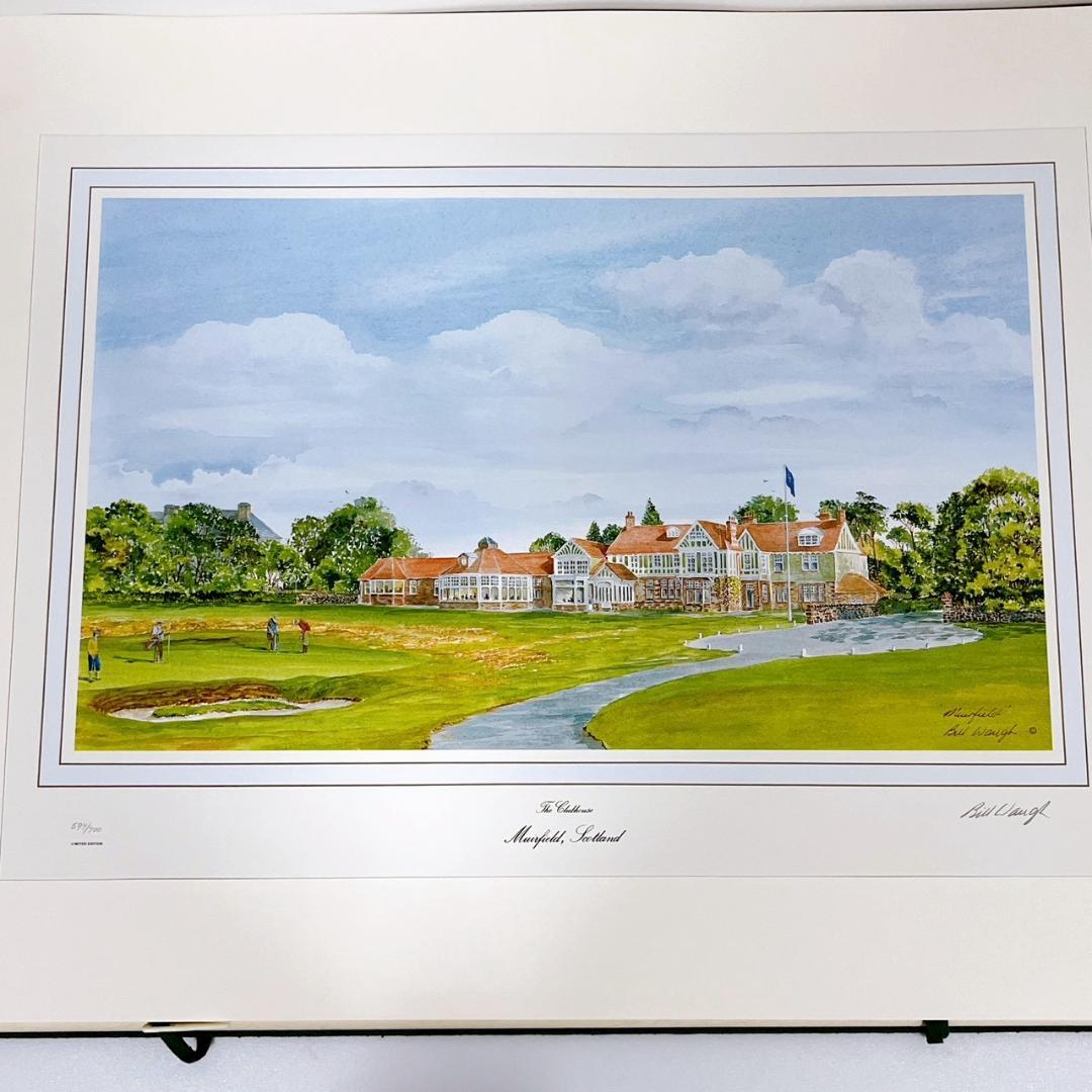 全英オープン他有名ゴルフコース リトグラフ全7枚セット Bill Waugh制作